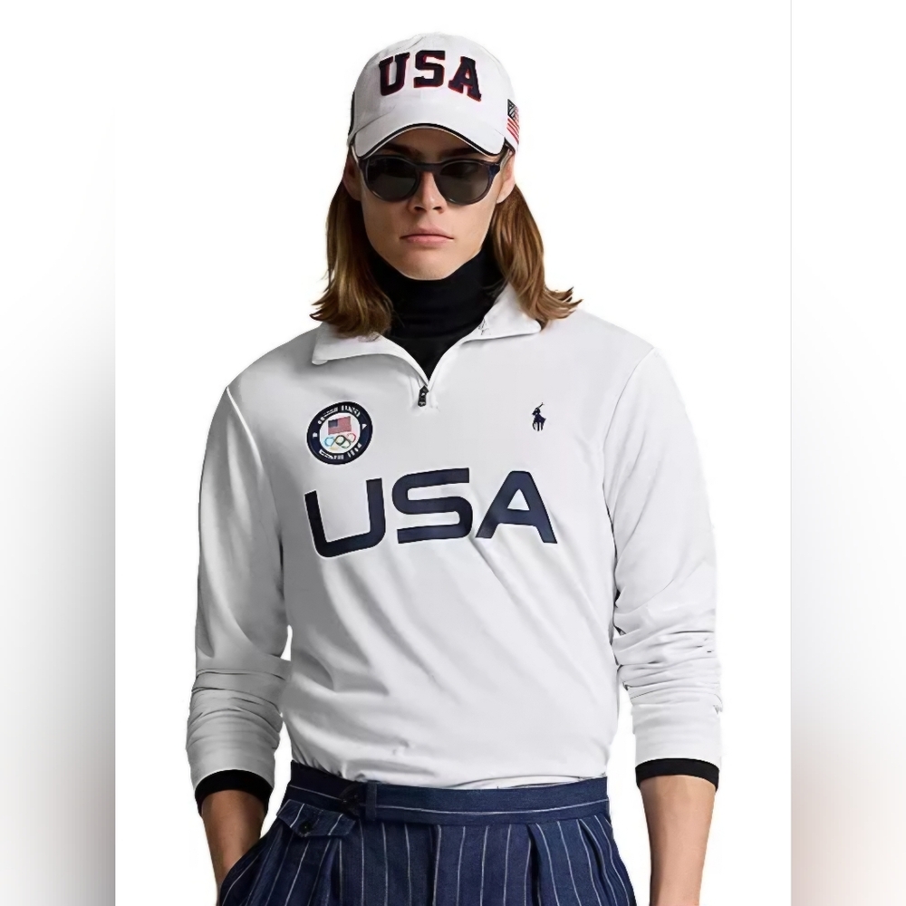 Polo Ralph Lauren Team USA Men's Micro Dot Quarter Zip